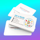 Search for cleaning services business cards Housekeeper