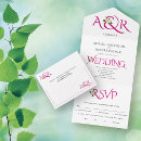 Search for magenta invitations Initials