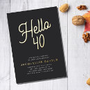 Search for cool 40th birthday invitations Cute