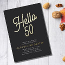 Search for golden 50th birthday invitations Chic
