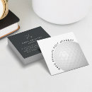 Search for golf instructor business cards Black and white