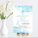 Search for modern christening invitations Blue