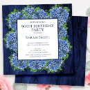 Search for blue 90th birthday invitations Watercolor