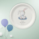 Search for blue and white rabbit plates Baby shower