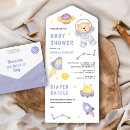 Search for rocket baby shower invitations Diaper raffle