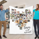 Search for heart shaped collage blankets Family