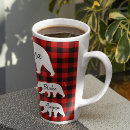Search for red bear mugs Red buffalo plaid