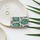 Search for leaves pattern business cards Tropical