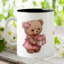 Search for pink teddy bear mugs Cute