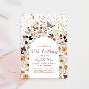 Search for pretty 50th birthday invitations Flower