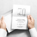 Search for black and white 70th birthday invitations Calligraphy