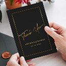 Search for black and gold wedding thank you cards Classic