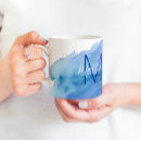 Search for watercolor waves mugs Blue