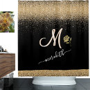 Search for rose gold on black shower curtains For her