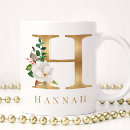 Search for letter h mugs Watercolor floral