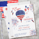 Search for patriotic 1st birthday invitations Little firecracker