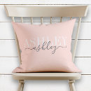Search for blush pink cushions Monogrammed