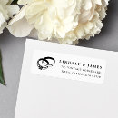 Search for rehearsal dinner return address labels Black and white