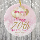 Search for 70th birthday christmas tree decorations For her