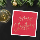 Search for red and gold christmas napkins Modern