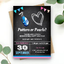 Search for golf gender reveal invitations Putters or pearls