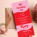 Search for neon pink invitations Retro