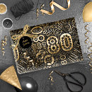 Search for happy 80th birthday wrapping paper Typography