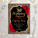 Search for rustic 30th birthday invitations Floral