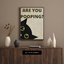 Search for cat bathroom art Are you pooping