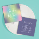 Search for unicorn business cards Iridescent