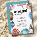 Search for beach weekend invitations Seashell