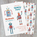 Search for robot party invitations 1st