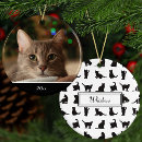 Search for cat silhouette christmas tree decorations For pets