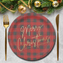 Search for plaid christmas plates Rustic