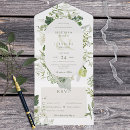 Search for ferns invitations Green and white