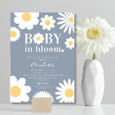 Search for rectangle daisy baby shower invitations Baby in bloom