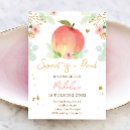 Search for peach 1st birthday invitations Sweet as a peach
