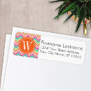 Search for orange chevron return address labels Chic