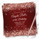 Search for red and gold 60th birthday invitations Glamourous