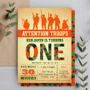 Search for camo birthday invitations Army