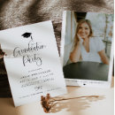 Search for modern graduation invitations Black and white