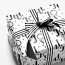 Search for letters wrapping paper Black and white