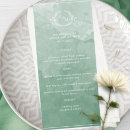 Search for watercolor wedding menus Green