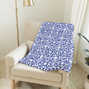 Search for royal blue and white blankets For her