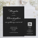 Search for all white wedding invitations Black and white