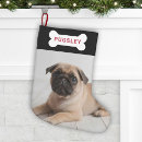 Search for black and white dog christmas stockings Red
