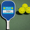 Search for funny pickleball paddles Blue white