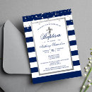 Search for navy blue christening invitations Silver