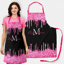 Search for hot girls aprons Black baking smocks