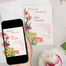 Search for orange and purple wedding invitations Wildflowers